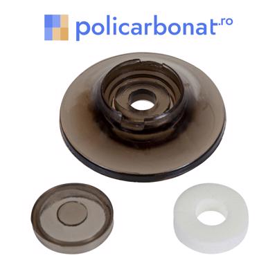Saiba+garnitura+capac policarbonat fumuriu SET 50 buc